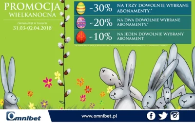 Omnibet - Czas na Wielkanocną Promocję! W dniach 31.03-02.04 kupuj abonamenty nawet 3...