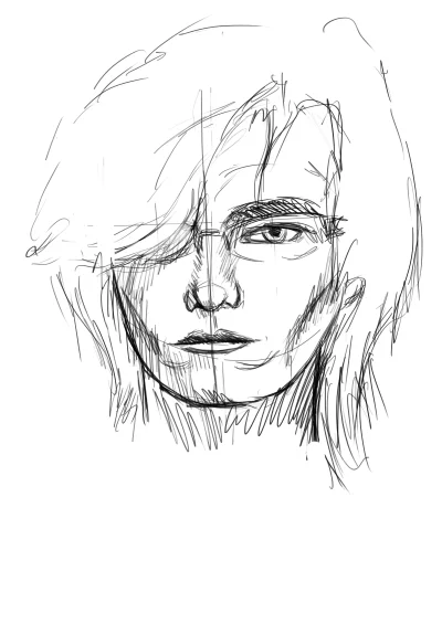 Kardig - Pff. Jakieś 12-13 minut. Chyba za dużo rysuję kobiecych twarzy, bo co narysu...
