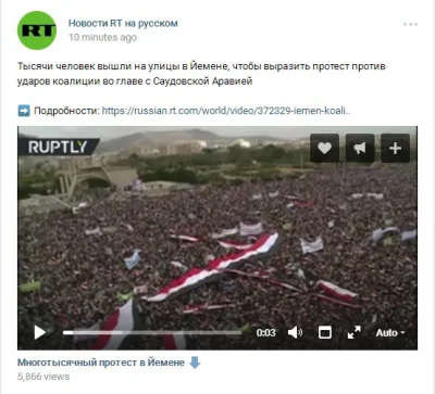 szurszur - W Rosji protesty w dziesiatkach miast, a na profilu RT jest tylko informac...
