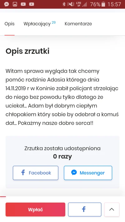 Pyrrun0 - #policja #patologia #konin #polska 
A propos tej akcji z zastrzelonym chłop...