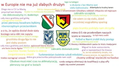 Kalafijor - Kiedyś po Wykopie krążyła grafika w podobnym stylu nt. meczu z Czarnogórą...