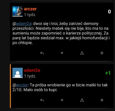 Volki - @adam2a On przynajmniej nie jest foliarzem i nie mówi, że ktoś wrabia Biedron...