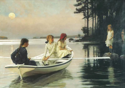 Hoverion - Albert Edelfelt (1854-1905, Finlandia)
Kesäiltana (Letni wieczór) 1883
#...