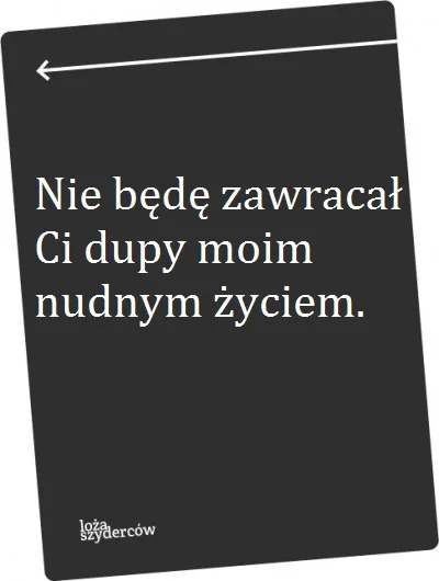 Czaper - @loza__szydercow: