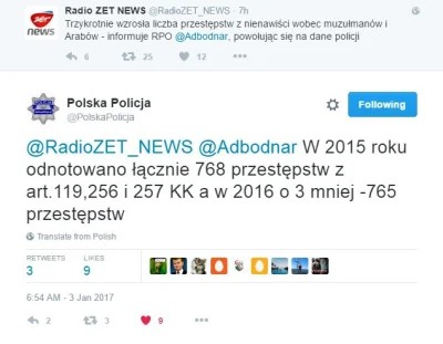 I.....D - Ładnie to tak manipulować @RadioZET?

#polska #islam #policja #rasizm #ma...