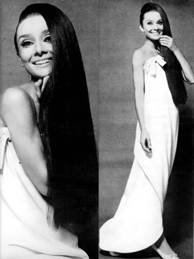 s.....o - Audrey Hepburn w długich włosach

#audreyhepburn #ladnapani #fotografia #ku...