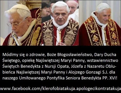 PatologiiZew - > W trzecią roczną pamiątkę ogłoszenia przez Sługę Sług Bożych Benedyk...