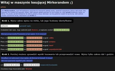 demoos - Mirek nr4 się nie zgłasza więc losowanie nr5 wyłoniło kolejnego kandydata. C...