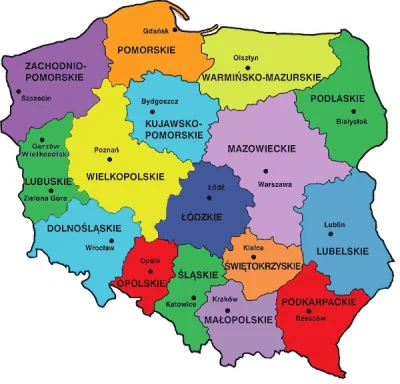 Halav - Realne wielkości polskich województw na tle mapy Polski. 
#mapporn #ciekawos...