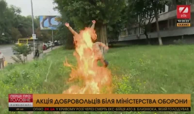 szurszur - Ukraiński weteran podpalił się w proteście przeciwko niezrównywaniu praw u...
