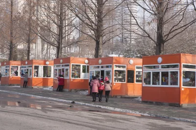 Truszek - Kolorowe kioski w stolicy #koreapolnocna W ostatnich latach pojawiło się na...