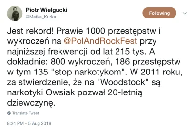 motaboy - Te, @appylan , chyba się statystyki zmieniły... #woodstock #woodstock2018 #...