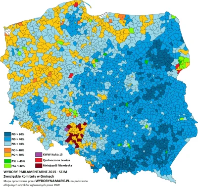 FlasH - @Justycjariusz: 
1. http://www.wyborynamapie.pl/sejm2015/mapa%20gminy%20sejm...