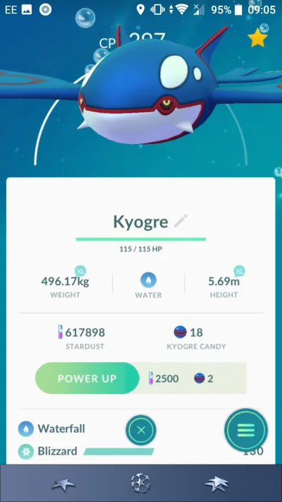 Czelsiak - #pokemongo
Mirki, mam 2 Kyogre. Nie dodawałem mu rare candy, nie miałem go...