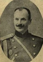 wariag - Łomża. Pułkownik Władimir Tokariew, szef sztabu 4 DP w latach 1905-13. Poleg...