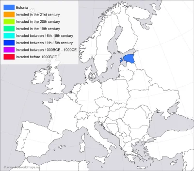 Ustrojstwo - Mapa krajów raje które atakowały Estonię.
#estonia #mapy #ciekawostki