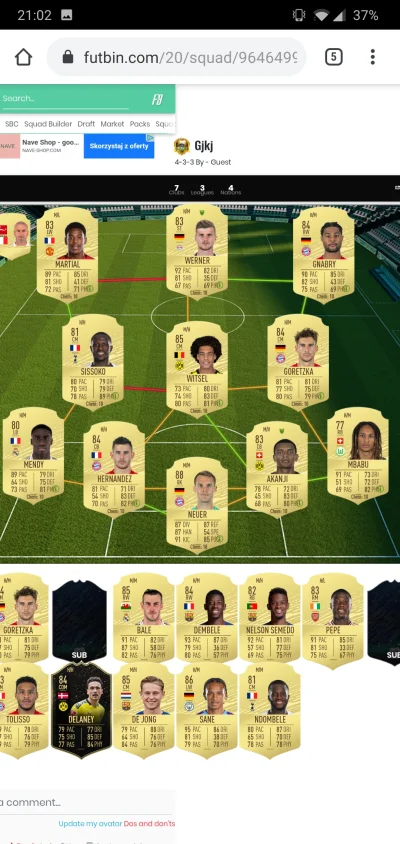 Doriath - #fut
Drodzy gracze, potrzebuje porady. Co można ulepszyć w tym składzie? Ch...