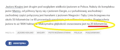 D____d - Nawet nie wiedziałem, że mamy w Polsce najgłębsze jezioro świata, ba nawet g...