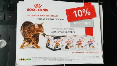 zwolus - W dobre ręce kupon -10% na Royal Canin dla kotów w zooplusie.
Kupon ważny d...