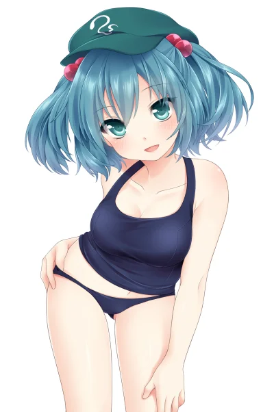 Azur88 - #randomanimeshit #anime #touhou #nitorikawashiro #schoolgirl #bikini