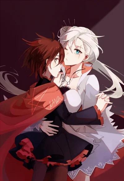 scovil - #randomanimeshit #rwby #rubyrose #weissschnee #yuri #kuma