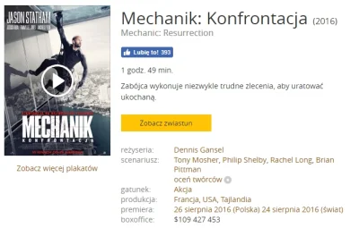 kesnall - Mechanik: Konfrontacja(2016)
fajny film akcji ( ͡° ͜ʖ ͡°)
#filmnawieczor