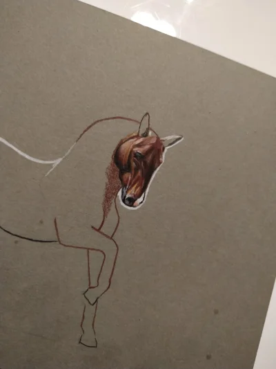 Bambibardzo - Dostałam od niebieskiego na urodziny #kredki i zaczynam rysować. To koń...