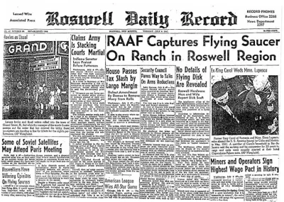 ntdc - Incydent w Roswell

2 lipca 1947 około godziny 22:00 Dan Wilmot, miejscowy s...