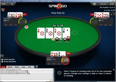 zigiscrew - #poker

fajne te spin and go, agresywnie jest, ale dziś luc(e)k jest po...