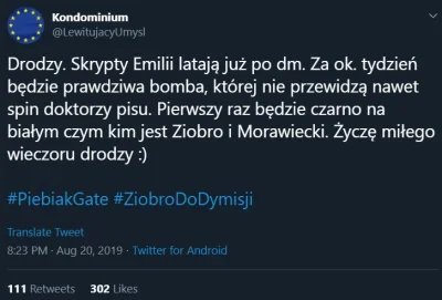 adam2a - > Premier: Przyjmę dymisję pana Piebiaka. Sądzę, że to kończy sprawę

Ptas...