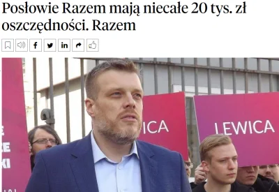 szasznik - To uczucie, kiedy masz więcej oszczędności niż cała partia Razem xDDDD

...