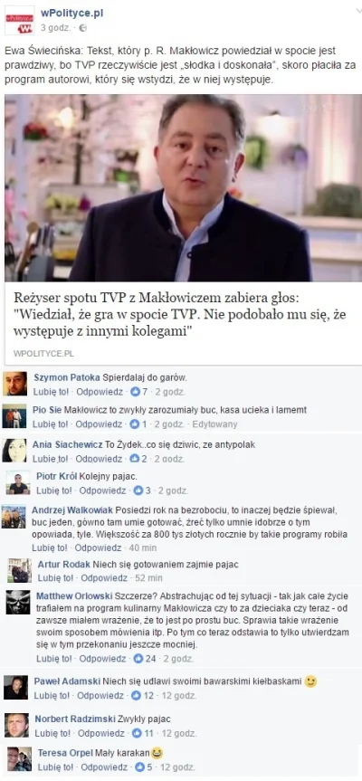 saakaszi - Zwolennicy dobrej zmiany o Makłowiczu: "Żyd i antypolak", "pajac", "#!$%@?...