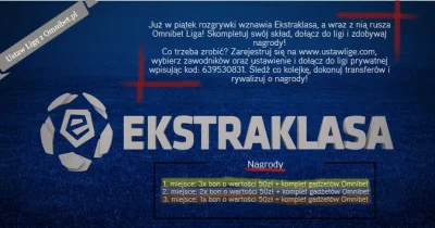 Omnibet - Wraca Ekstraklasa! Wraca Omnibet Liga! Zapraszamy do rywalizacji w ustawlig...