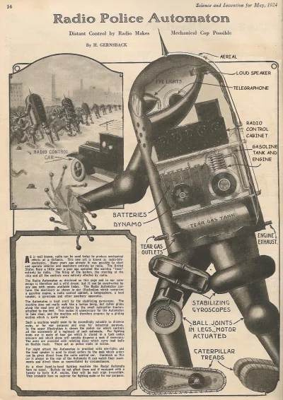 s.....w - Wizja robota-policjanta, 1924 rok.
#ciekawostki #roboty #policja #usa