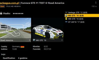 ACLeague - GTE TEST FUNRACE
Data wyścigu 15.11.2018 (czwartek)

Harmonogram imprez...