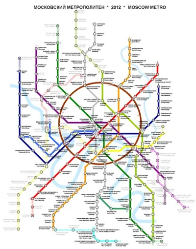DCMBS - Ciekawostka na dziś.
Linia nr 5 moskiewskiego metra (oznaczona kolorem brązow...
