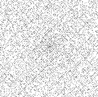 stahs - Rozkład liczb pierwszych na spirali Ulma - zwracają uwagę widoczne wzory, prz...