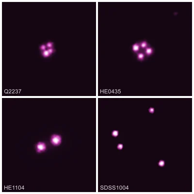 sznaps82 - Cztery kwazary, każdy posiadający supermasywną czarną dziurę szybko pochła...