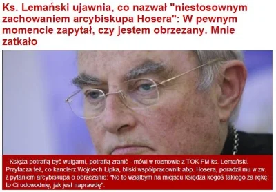 maluminse - ale co w tym złego, że Hoser zapytał Lemańskiego czy TEŻ jest obrzezany i...