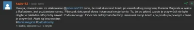 K.....2 - @kaziu112 "oświadcza" (XDD) czyli twierdzi jakoby @pibeczek123 usunął konto...