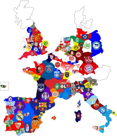 babisuk - Reddit obraża Polskę! 


 Map of top division football clubs in major Europ...