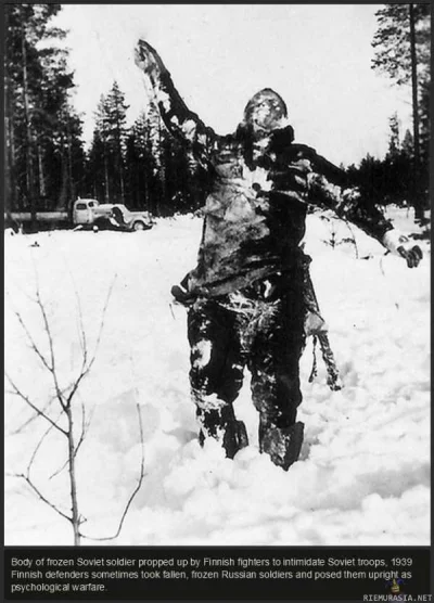 Sakura555 - Ciało zamrożonego sowieckiego żołnierza wystawione jako rekwizyt przez wo...