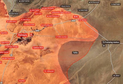 Pappenheim - Postępy SAA na wschód od Palmyry. Do T3 jeszcze kilka kilometrów 
#syri...