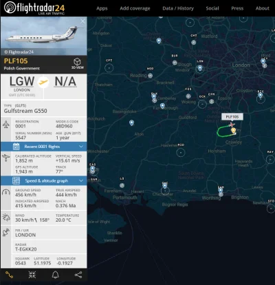 L.....m - Samolot rządowy wystartował z Londynu
https://www.flightradar24.com/PLF105...