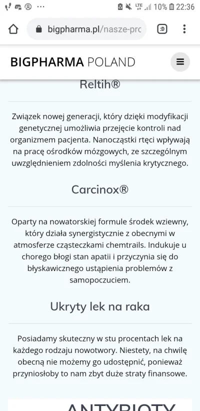 S.....r - O co tu chodzi? Taka wielka firma jak big Pharma nasmiewa sie sama z siebie...