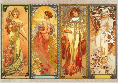 C.....7 - #sztuka #malarstwo #secesja #secesjaboners

Alfons Mucha - Cztery pory roku