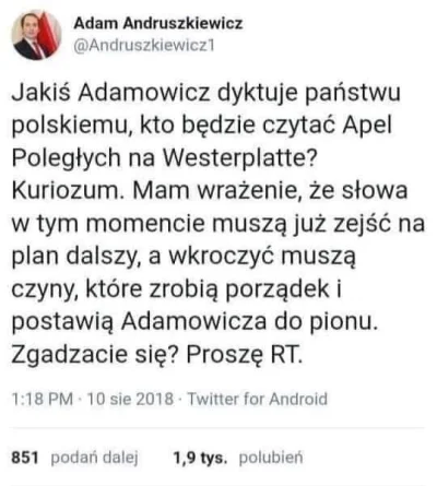 DanielPlainview - Ciekawe czy pod Adasia też się ktoś podszywał...