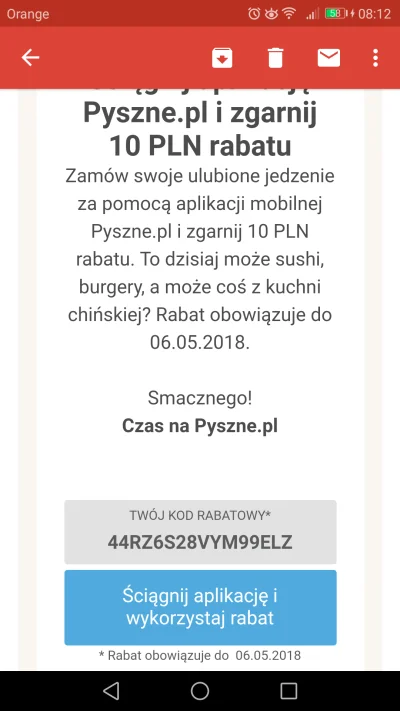 waruznrt - kod #pysznepl 
jak ktoś wykorzysta niech da znać w komentarzu żeby się in...