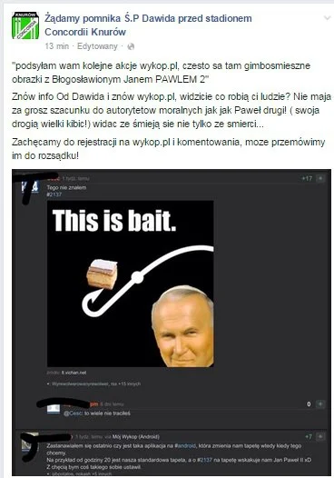 Averanagi - "zachęcamy do rejestracji na wykop.pl" Mamy niezłą reklamę na fejsbuku, m...