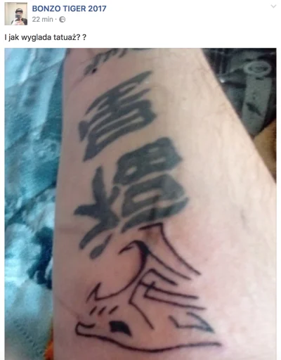 maroLem87 - Meliniarz dorobił się nowego tatuażu za hajs z 500+ xD Tylko co to ma nib...